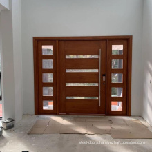 Luxury House Front Pivot Door With Sidelights